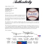 PSA letter of grading and authenticity